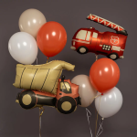 Шар (26''/66 см) Фигура, Пожарная машина, Красный, Сатин, 1 шт. в уп., 26120PR