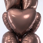 Шар (18''/46 см) Сердце, Шоколад, Сатин, 1 шт., 201500SM