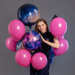 Шар 3D (24''/61 см) Сфера, Космос, 1 шт., 550067