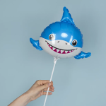 Шар (12''/30 см) Мини-фигура, Веселая акула, 1 шт., 902896