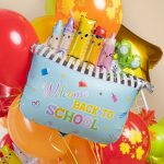 Шар (26''/66 см) Фигура, Школьный пенал, Голубой, Сатин, 1 шт., 26791