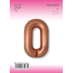 Шар (40''/102 см) Цифра, 0 Slim, Бронза, Металлик, 1 шт. в уп., B901910BZ