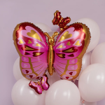 Шар (29''/74 см) Фигура, Бабочки, Розовый, 1 шт. в уп., 25096P