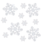 Декоративное украшение Снежинки Искринки, 4 и 10 см, Белый, 11 шт., 6232285