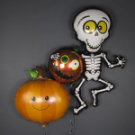 Шар (29''/74 см) Фигура, Веселая тыква, Оранжевый, 1 шт., 35603