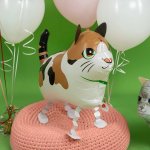 Шар 3D (24''/61 см) Ходячая Фигура, Пятнистый котенок, 1 шт., 24561