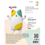 Шар (27''/69 см) Фигура, Котик Лапочка, 1 шт. в уп., 227556