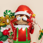 Шар 3D (65''/165 см) Ходячая Фигура, Новогодний эльф, 1 шт. в уп., 26695