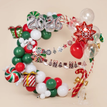 Шар (21''/53 см) Фигура, Снежинка, Красный, 1 шт. в уп., 27024