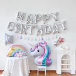 Шар (45''/114 см) Фигура, Голова, Звездный Единорог, 1 шт., R579