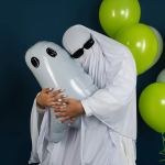 Шар (29''/74 см) Фигура, Привидение, Белый, 1 шт., 25005