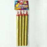 Свеча Фонтан для торта, 80 сек, Золото, 18 см, 4 шт., JFTS18-80