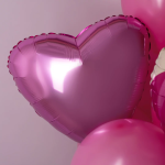 Шар (19''/48 см) Сердце, Розовый пион, 1 шт., 757994