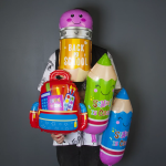 Шар (29''/74 см) Фигура, Школьный карандаш, Зеленый, 1 шт., 20394