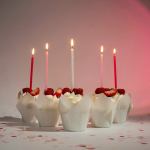 Свечи Гармония, Розовый микс, с блестками, 14,5 см, 12 шт. с держат., 708023