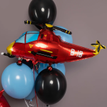 Шар (36''/91 см) Фигура, Вертолет, Красный, 1 шт. в уп., 26271P