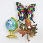 Шар (35''/89 см) Фигура, Кленовый лист, Голография, 1 шт., 25144GH