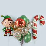 Шар (35''/89 см) Фигура, Леденец трость, Красный, Голография, 1 шт., 85631H