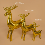 Шар (37''/94 см) Фигура 3D, Олень, Золото, 1 шт. в уп., 21968