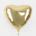 Шар (18''/46 см) Сердце, Светлое золото, 1 шт., 201500LG