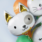 Шар (23''/58 см) Фигура, Голова, Милый Щенок, Белый, 1 шт., 19621