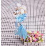 Шар (5''/13 см) Микро-сфера, Deco Bubble (синяя упаковка), Прозрачный, Кристалл, 10 шт. в уп., 5503100