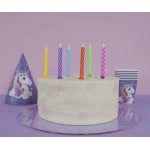 Свечи Радужный микс, Ассорти, 0,7*8 см, 12 шт. с держат., 620019