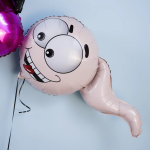 Шар (27''/69 см) Фигура, Головастик, 1 шт., 23682