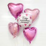 Шар (19''/48 см) Сердце, Нежно-розовый, 1 шт., 758069