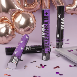 Пневмохлопушка (12/30 см), Плейбой 18+, Конфетти фольга, Фуше/Серебро, Металлик, 1 шт., 723010