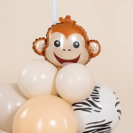 Шар (12''/30 см) Мини-фигура, Голова, Милая Обезьянка, 1 шт., 902877