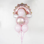 Шар (31''/79 см) Фигура, Радуга для девочки, Розовый, 1 шт., G72150