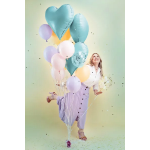 Шар (24''/61 см) Сердце, Люкс, Голубой, Сатин, 1 шт., 24843