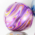 Шар 3D (24''/61 см) Сфера, Мраморная иллюзия, Фуше, Агат, 1 шт., 550573F