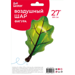 Шар (27''/69 см) Фигура, Дубовый лист, Зеленый, 1 шт. в уп., 190170P