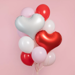 Шар (24''/61 см) Сердце, Люкс, Королевский красный, Сатин, 1 шт. в уп. (цв.этик.), 24848S