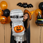 Шар (34''/86 см) Фигура, Летучая мышь (надув воздухом), Черный, 1 шт., 25006