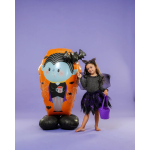 Шар (14''/36 см) Мини-фигура, Летучая мышь, Серебряные звездочки, 1 шт., G72171