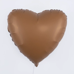 Шар (18''/46 см) Сердце, Шоколад, Матовый, 1 шт., 201500MCH