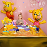 Шар (51''/130 см) Фигура, Оранжевая корова, Боря, 1 шт. в уп., 501716