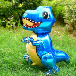 Шар (30''/76 см) Фигура 3D, Маленький динозавр, Синий, 1 шт. в уп., 15529