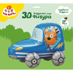 Шар (29''/74 см) Фигура 3D, Три Кота, Коржик в машинке, 1 шт. в уп., 401138