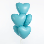 Шар (19''/48 см) Сердце, Мистик, Аквамарин, Сатин, 1 шт., 221318