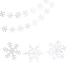 Гирлянда-подвеска Ассорти снежинок, Жемчужный, Перламутр, 195 см, 13 см*6 шт, 1 упак., 6231040
