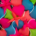 Шар 3D (26''/66 см) Звезда, Составная, Розовый, Неон, 1 шт. в уп., 26226