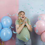 Пневмохлопушка (12/30 см), Гендер Пати, Сынок или Дочка?, Перья, Голубой, 1 шт., 823186