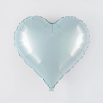 Шар (18''/46 см) Сердце, Голубой, Сатин, 1 шт., 183000SPB