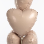 Шар (19''/48 см) Сердце, Мистик, Кремовый, Сатин, 1 шт., 221073
