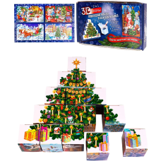 Набор игровой, 3D Пазлы Кубики, Новогоднее настроение, 1 шт. в упак. , НГ-2488