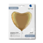 Шар (36''/91 см) Сердце, Шампань, Голография, 1 шт. в уп., 360P05RHCH-P